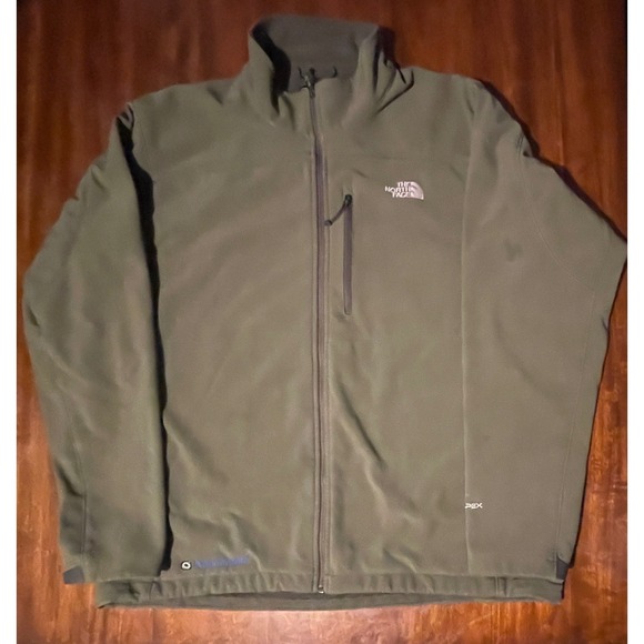 The North Face Apex Softshell Jacket Olive Green Mens XXL Full Zip - Picture 1 of 16